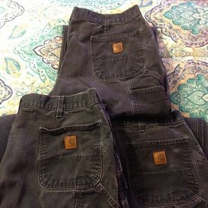 3 Carhartt 40x30 work pants